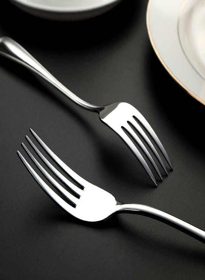 Prabha Stainless Steel Royal Dessert Fork Set of 6 Pcs (Silver), Best for Home & Kitchen, Including 6 Dessert Fork, Hard Material, Stain Proof, Easy to Use, Dishwasher Safe - Image 3